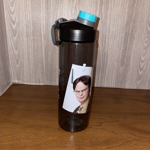 The Office Zak! 25 Ounce Black Water Bottle Dwight Shrute Quote And Picture